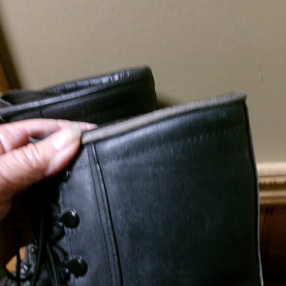 Mens vtg Military 1997 combat boots lined leather vibram soles grunge biker 8 M main image 10